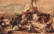 Francesco Hayez The Seventh Crusade against Jerusalem oil on canvas